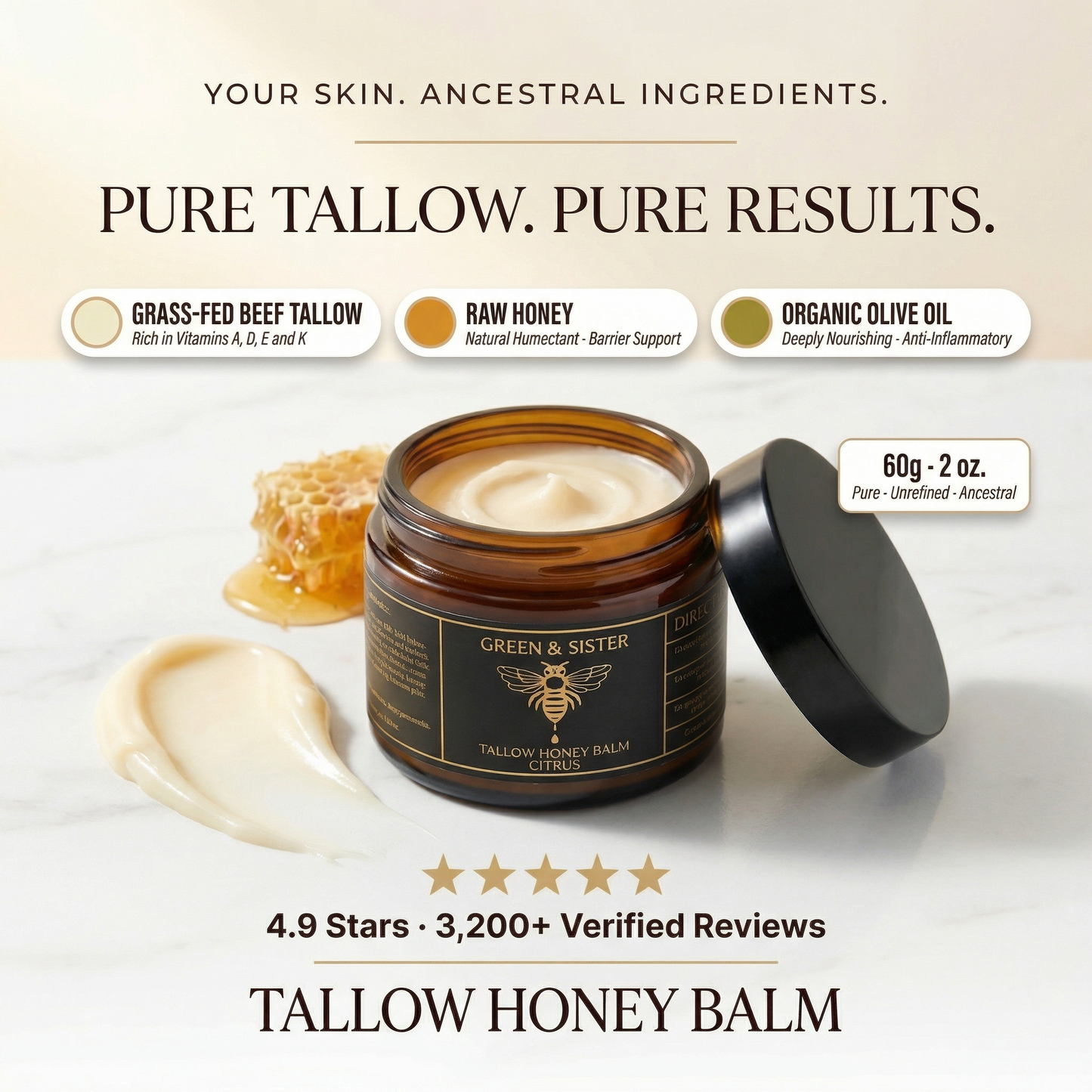 Viral Honey Tallow Balm